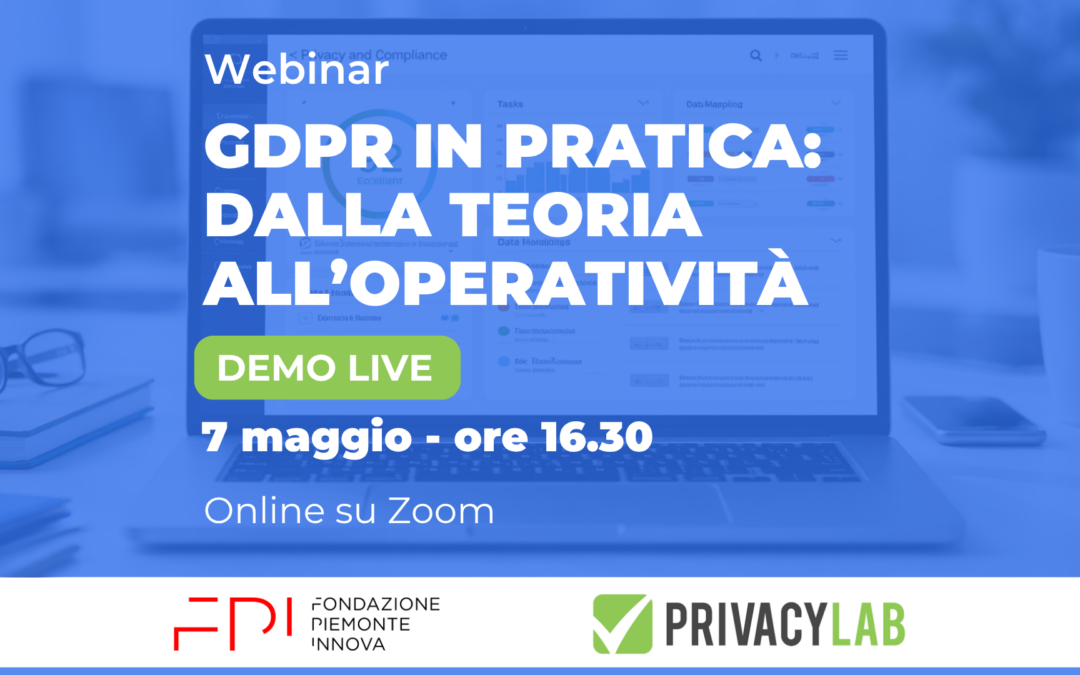GDPR in pratica: dalla teoria all’operatività – Webinar 7 maggio