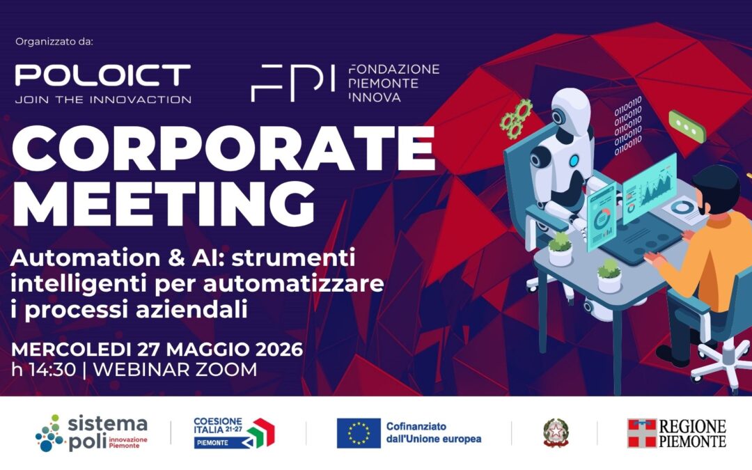 Corporate Meeting Polo ICT “Automation & AI” | 27 maggio h 14:30