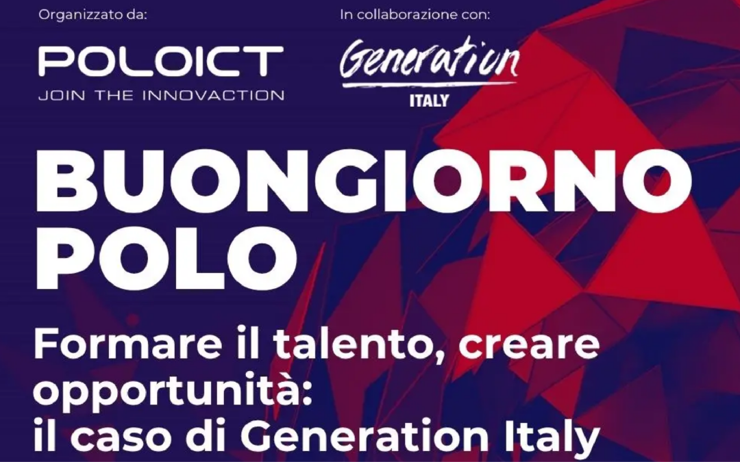 Buongiorno Polo – Formare il talento, creare opportunità: il caso di Generation Italy – Webinar 23 giugno