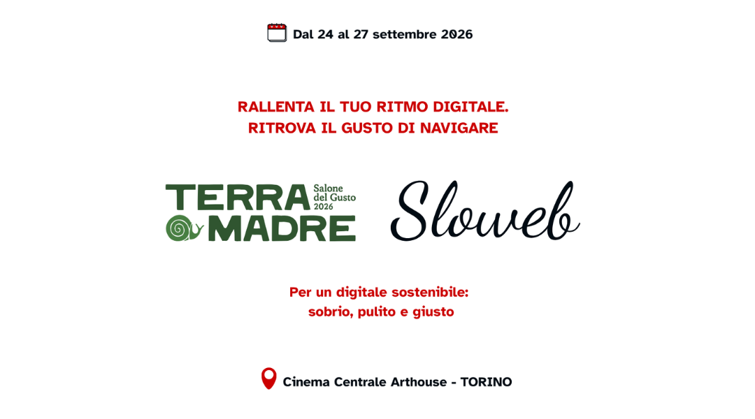Fondazione Piemonte Innova con Sloweb a Terra Madre 2026