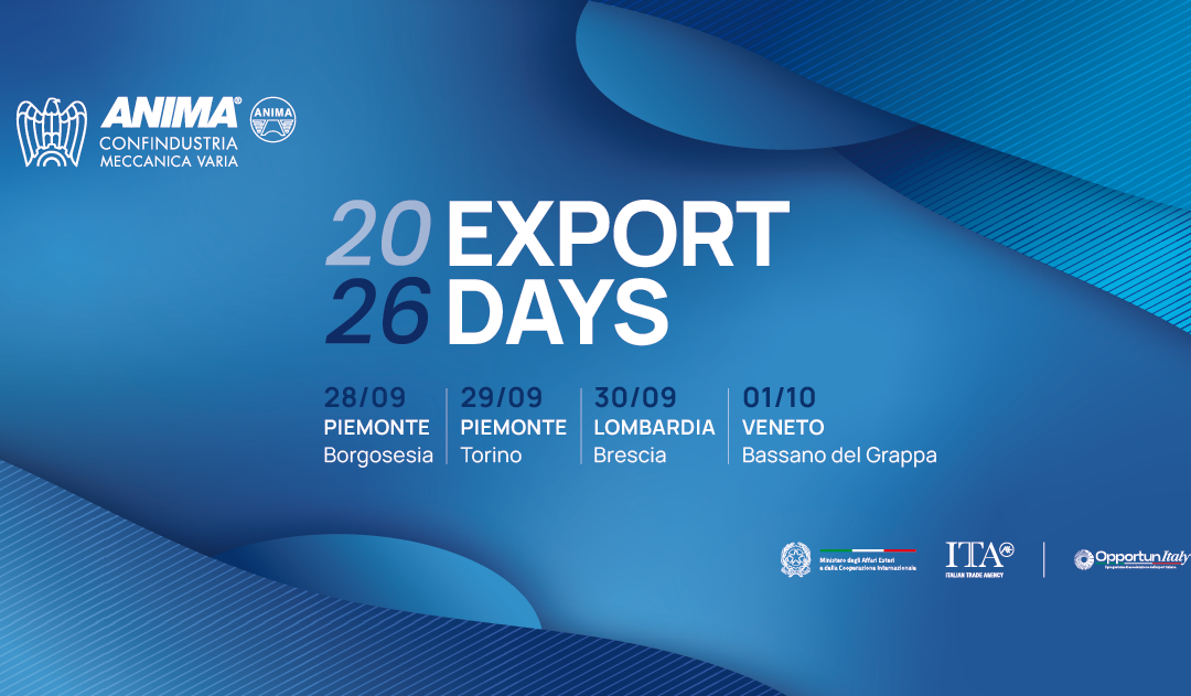 Export Days ANIMA 2026: a Torino buyer internazionali e nuove opportunità per l’export​_29 settembre